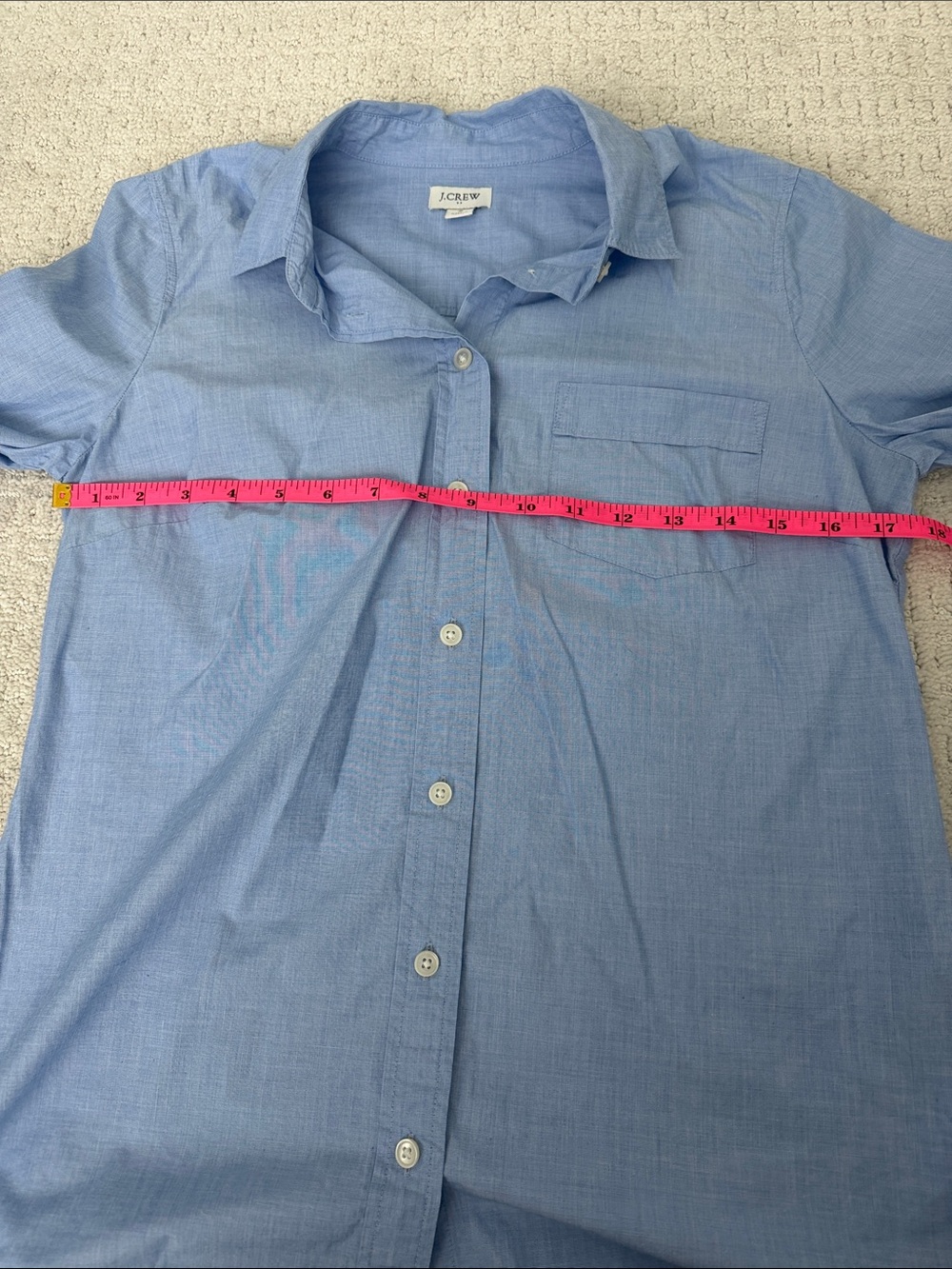 J. Crew Light Blue womens Casual Button-Down Shirt 100% Cotton - Picture 8 of 11